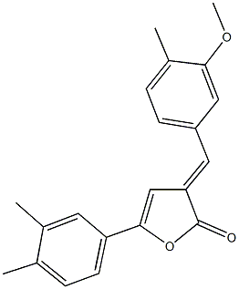 5-(3,4-dimethylphenyl)-3-(3-methoxy-4-methylbenzylidene)-2(3H)-furanone Structure