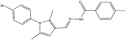 N'-{[1-(4-bromophenyl)-2,5-dimethyl-1H-pyrrol-3-yl]methylene}-4-methylbenzohydrazide 구조식 이미지