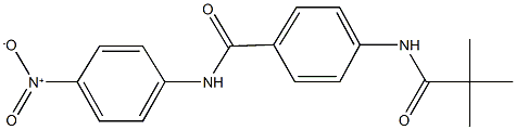 4-[(2,2-dimethylpropanoyl)amino]-N-{4-nitrophenyl}benzamide 구조식 이미지