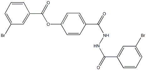 4-{[2-(3-bromobenzoyl)hydrazino]carbonyl}phenyl 3-bromobenzoate 구조식 이미지