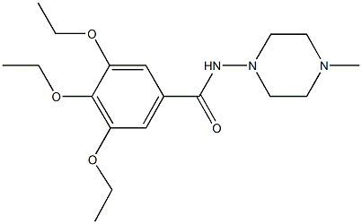 3,4,5-triethoxy-N-(4-methyl-1-piperazinyl)benzamide Structure