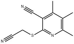 2-[(cyanomethyl)sulfanyl]-4,5,6-trimethylnicotinonitrile Structure
