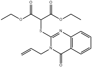 diethyl 2-[(3-allyl-4-oxo-3,4-dihydro-2-quinazolinyl)sulfanyl]malonate 구조식 이미지