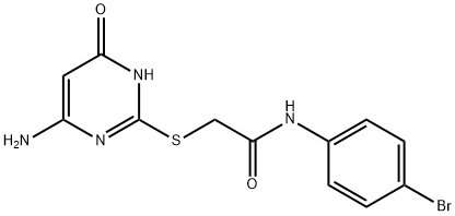 2-[(4-amino-6-hydroxypyrimidin-2-yl)sulfanyl]-N-(4-bromophenyl)acetamide Structure