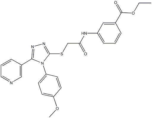 ethyl 3-[({[4-(4-methoxyphenyl)-5-(3-pyridinyl)-4H-1,2,4-triazol-3-yl]sulfanyl}acetyl)amino]benzoate Structure