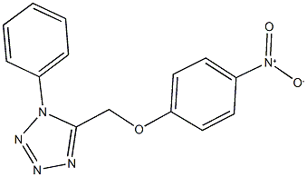 5-[({4-nitrophenyl}oxy)methyl]-1-phenyl-1H-tetraazole Structure