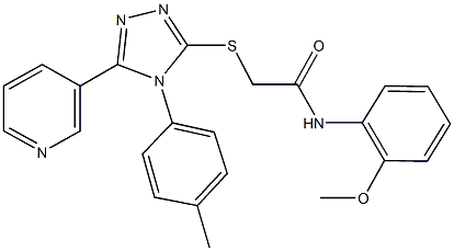 N-(2-methoxyphenyl)-2-{[4-(4-methylphenyl)-5-(3-pyridinyl)-4H-1,2,4-triazol-3-yl]sulfanyl}acetamide Structure