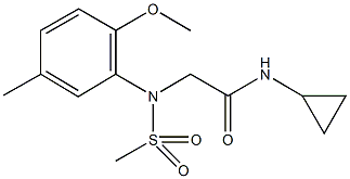 N-cyclopropyl-2-[2-methoxy-5-methyl(methylsulfonyl)anilino]acetamide 구조식 이미지