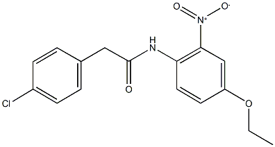 2-(4-chlorophenyl)-N-{4-ethoxy-2-nitrophenyl}acetamide Structure