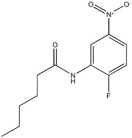 N-{2-fluoro-5-nitrophenyl}hexanamide 구조식 이미지