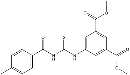 dimethyl 5-({[(4-methylbenzoyl)amino]carbothioyl}amino)isophthalate Structure