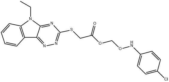 2-(4-chloroanilino)-2-oxoethyl [(5-ethyl-5H-[1,2,4]triazino[5,6-b]indol-3-yl)sulfanyl]acetate Structure