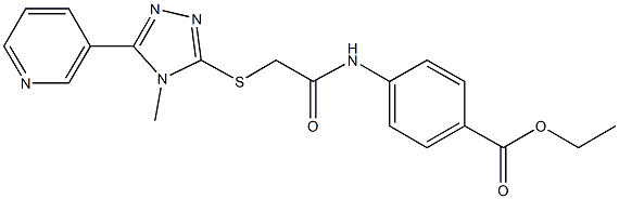 ethyl 4-[({[4-methyl-5-(3-pyridinyl)-4H-1,2,4-triazol-3-yl]sulfanyl}acetyl)amino]benzoate Structure