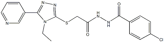 N'-[(4-chlorophenyl)carbonyl]-2-[(4-ethyl-5-pyridin-3-yl-4H-1,2,4-triazol-3-yl)sulfanyl]acetohydrazide Structure