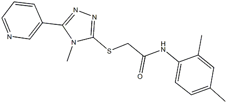 N-(2,4-dimethylphenyl)-2-{[4-methyl-5-(3-pyridinyl)-4H-1,2,4-triazol-3-yl]sulfanyl}acetamide 구조식 이미지