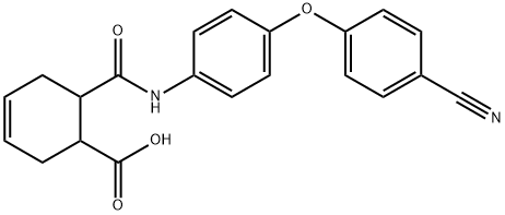 6-{[4-(4-cyanophenoxy)anilino]carbonyl}-3-cyclohexene-1-carboxylic acid Structure