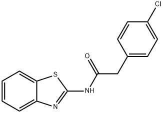 N-(1,3-benzothiazol-2-yl)-2-(4-chlorophenyl)acetamide Structure