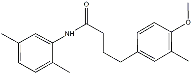 N-(2,5-dimethylphenyl)-4-(4-methoxy-3-methylphenyl)butanamide 구조식 이미지