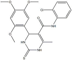 N-(2-chlorophenyl)-6-methyl-2-thioxo-4-(2,4,5-trimethoxyphenyl)-1,2,3,4-tetrahydro-5-pyrimidinecarboxamide Structure