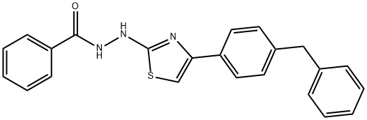 N'-[4-(4-benzylphenyl)-1,3-thiazol-2-yl]benzohydrazide Structure