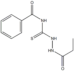 N-[(2-propionylhydrazino)carbothioyl]benzamide 구조식 이미지