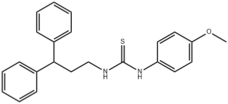 N-(3,3-diphenylpropyl)-N'-(4-methoxyphenyl)thiourea 구조식 이미지