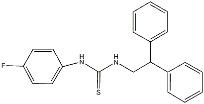 N-(2,2-diphenylethyl)-N'-(4-fluorophenyl)thiourea 구조식 이미지