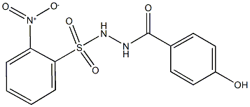 N'-(4-hydroxybenzoyl)-2-nitrobenzenesulfonohydrazide 구조식 이미지