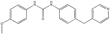 N-(4-methoxyphenyl)-N'-[4-(4-pyridinylmethyl)phenyl]urea 구조식 이미지