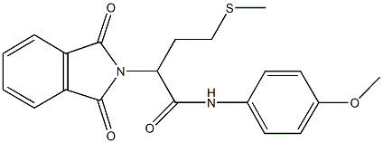 2-(1,3-dioxo-1,3-dihydro-2H-isoindol-2-yl)-N-(4-methoxyphenyl)-4-(methylsulfanyl)butanamide 구조식 이미지