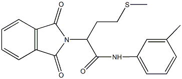 2-(1,3-dioxo-1,3-dihydro-2H-isoindol-2-yl)-N-(3-methylphenyl)-4-(methylsulfanyl)butanamide Structure