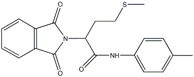 2-(1,3-dioxo-1,3-dihydro-2H-isoindol-2-yl)-N-(4-methylphenyl)-4-(methylsulfanyl)butanamide Structure