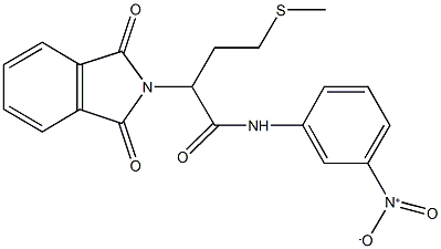 2-(1,3-dioxo-1,3-dihydro-2H-isoindol-2-yl)-N-{3-nitrophenyl}-4-(methylsulfanyl)butanamide 구조식 이미지