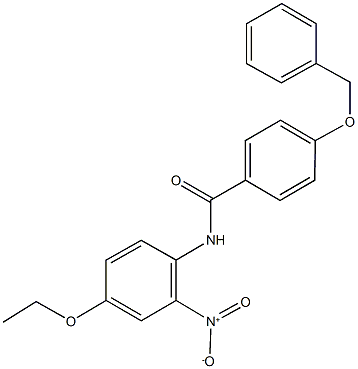 4-(benzyloxy)-N-{4-ethoxy-2-nitrophenyl}benzamide 구조식 이미지