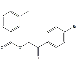 2-(4-bromophenyl)-2-oxoethyl 3,4-dimethylbenzoate 구조식 이미지