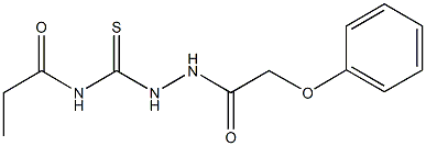 N-{[2-(phenoxyacetyl)hydrazino]carbothioyl}propanamide Structure