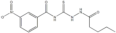 3-nitro-N-[(2-pentanoylhydrazino)carbothioyl]benzamide 구조식 이미지