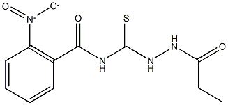 2-nitro-N-[(2-propionylhydrazino)carbothioyl]benzamide Structure