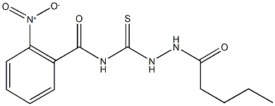 2-nitro-N-[(2-pentanoylhydrazino)carbothioyl]benzamide Structure