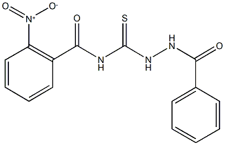 N-[(2-benzoylhydrazino)carbothioyl]-2-nitrobenzamide 구조식 이미지