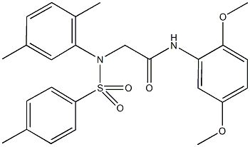 N-(2,5-dimethoxyphenyl)-2-{2,5-dimethyl[(4-methylphenyl)sulfonyl]anilino}acetamide Structure