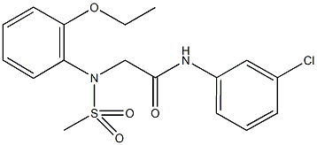 N-(3-chlorophenyl)-2-[2-ethoxy(methylsulfonyl)anilino]acetamide Structure