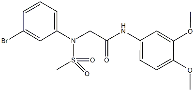 2-[3-bromo(methylsulfonyl)anilino]-N-(3,4-dimethoxyphenyl)acetamide 구조식 이미지