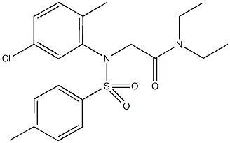 2-{5-chloro-2-methyl[(4-methylphenyl)sulfonyl]anilino}-N,N-diethylacetamide 구조식 이미지