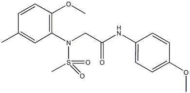 2-[2-methoxy-5-methyl(methylsulfonyl)anilino]-N-(4-methoxyphenyl)acetamide 구조식 이미지