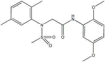 N-(2,5-dimethoxyphenyl)-2-[2,5-dimethyl(methylsulfonyl)anilino]acetamide Structure