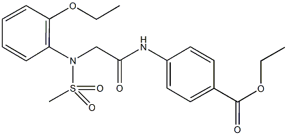 ethyl 4-({[2-ethoxy(methylsulfonyl)anilino]acetyl}amino)benzoate Structure