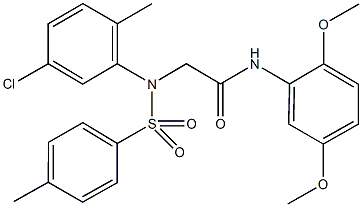 2-{5-chloro-2-methyl[(4-methylphenyl)sulfonyl]anilino}-N-(2,5-dimethoxyphenyl)acetamide 구조식 이미지