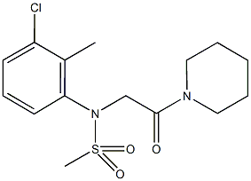 N-(3-chloro-2-methylphenyl)-N-(2-oxo-2-piperidin-1-ylethyl)methanesulfonamide 구조식 이미지