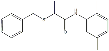 2-(benzylsulfanyl)-N-(2,5-dimethylphenyl)propanamide 구조식 이미지